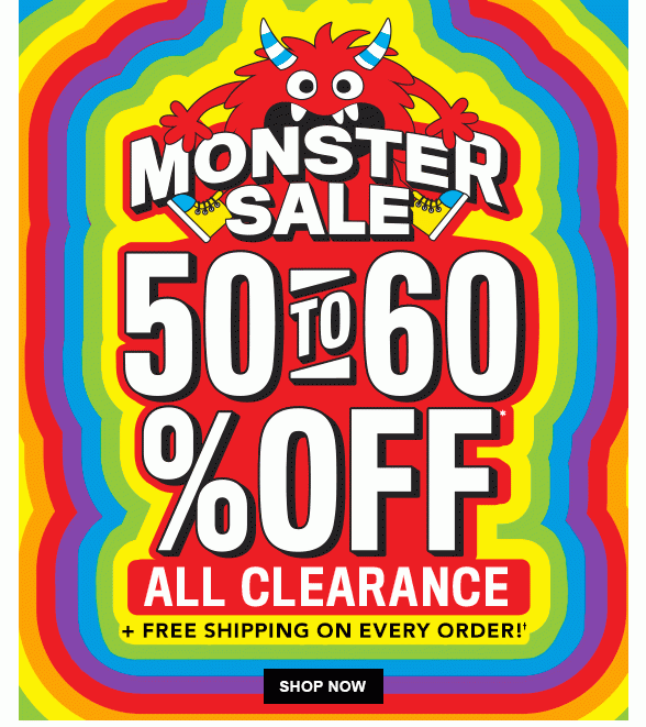 Monster Sale 50-60% Off All Clearance 