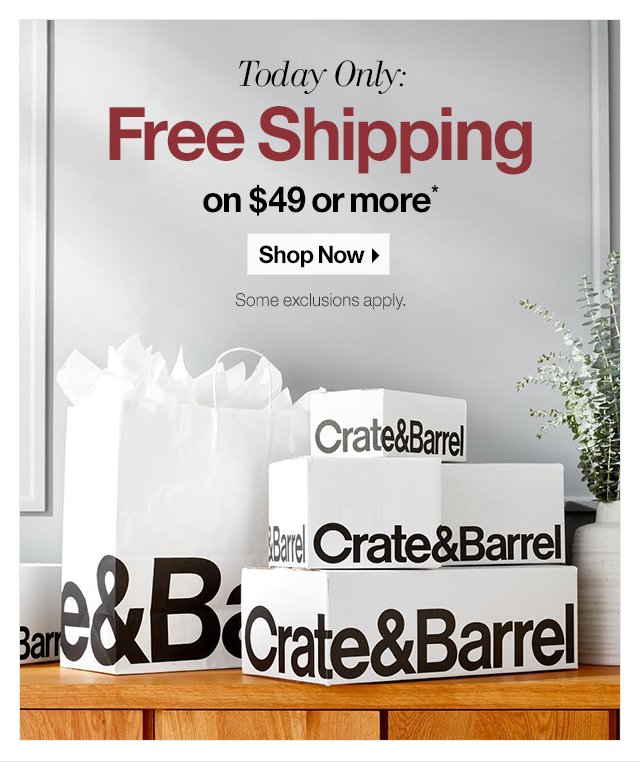 Today Only: Free Shipping on $49 or more*