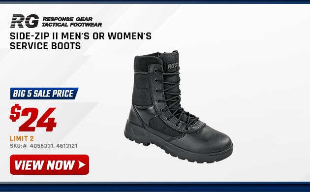 Response Gear Side-Zip II Men's or Women's Service Boots