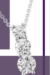 3-Stone Diamond Necklace