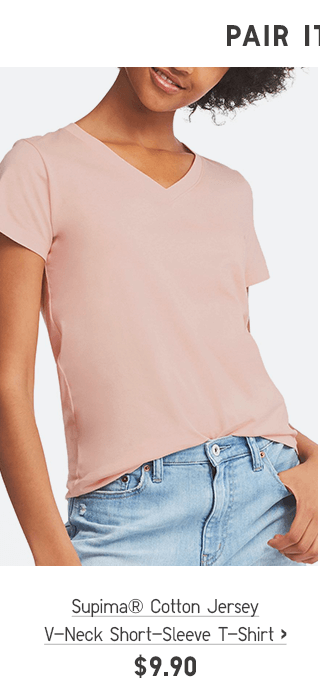 SUPIMA® COTTON JERSEY V-NECK SHORT-SLEEVE T-SHIRT $29.90