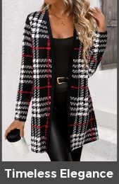 Black Patchwork Plaid Long Sleeve Coat