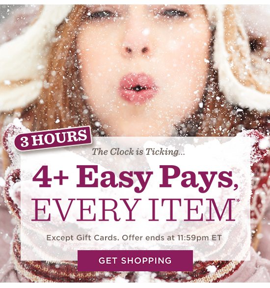 4+ Easy Pays, Every Item*