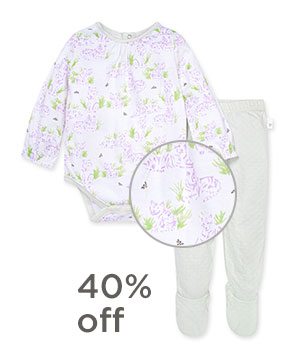 Tiger Time Organic Baby Bodysuit & Honeycomb Pointelle Pant Set