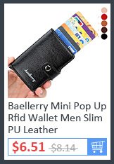 Baellerry Mini Pop Up Rfid Wallet Men Slim PU Leather
