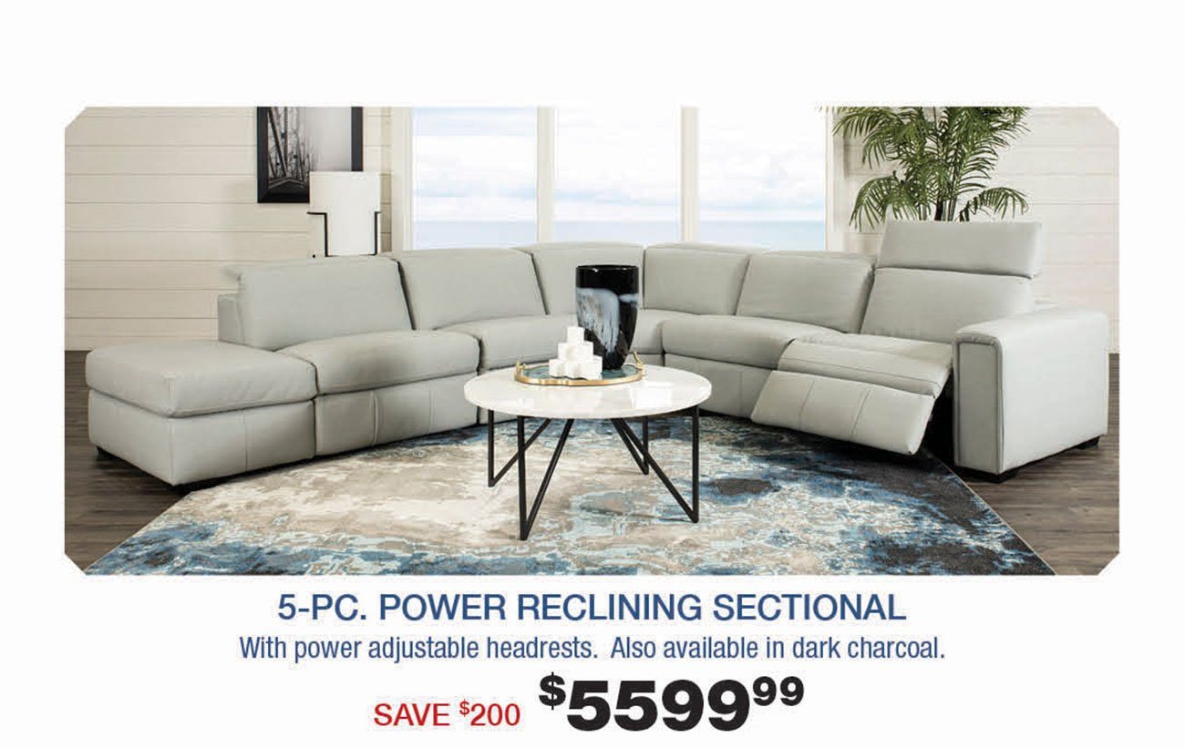 Ash-White-Power-Reclining-Sectional