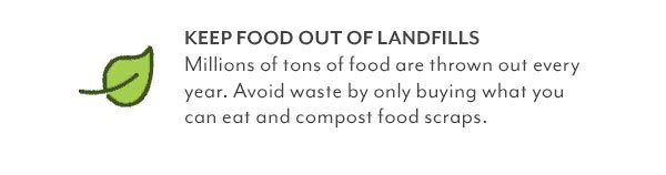 Keep food out of landfills