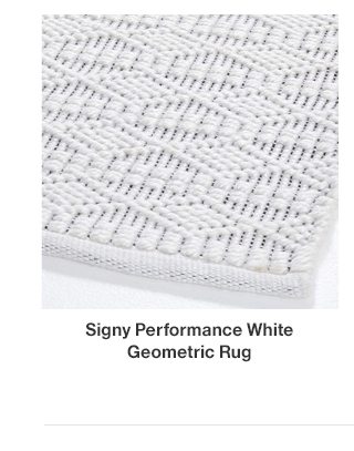 Signy Performance White Geometric Rug