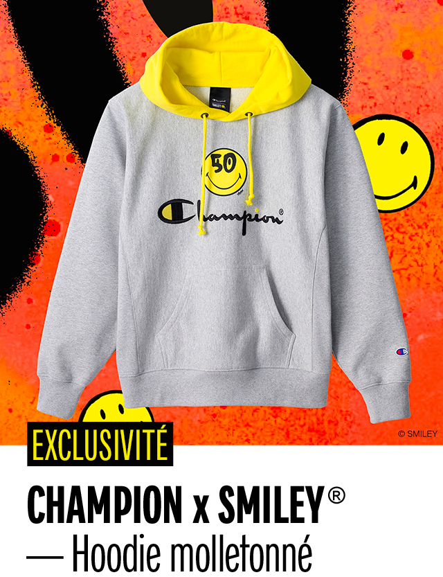 Exclusivité : CHAMPION x SMILEY® Hoodie molletonné