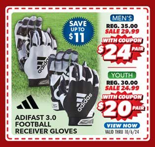 adidas Adifast 3.0 Men's or Youth Receiver Gloves