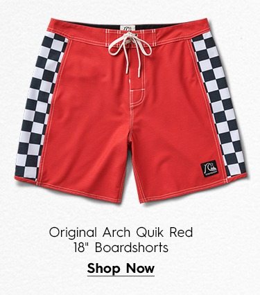 Original Arch 18" Boardshorts Quik Red