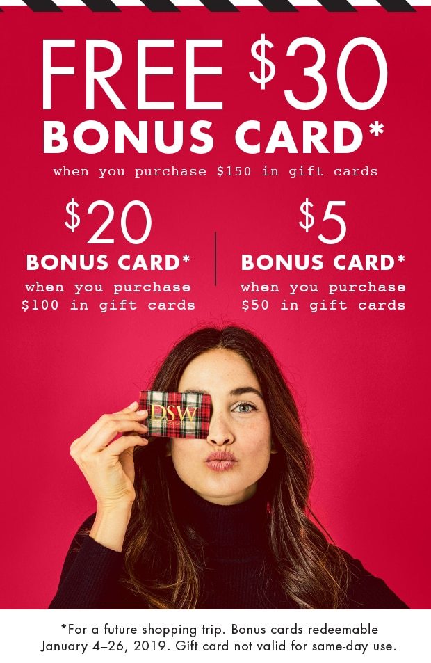 FREE $30 BONUS CARD*