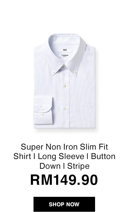 Super Non Iron Slim Fit Shirt | Long Sleeve | Button Down | Stripe