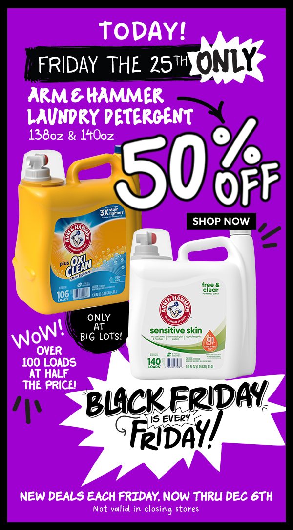 Arm & Hammer Laundry Detergent 50% Off