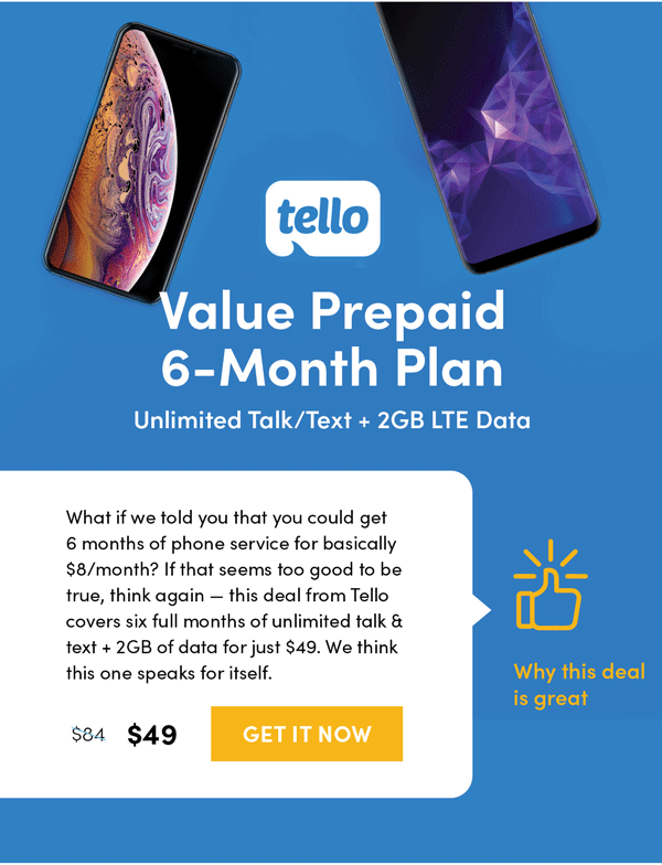 Value Prepaid 6-Month Plan