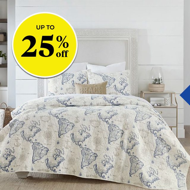 59.99 Coastal Living Quilt Sets - Up to 25% off