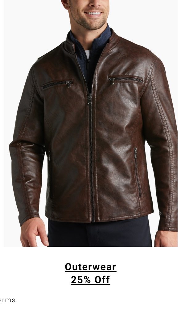 Select Outerwear 25 percent off