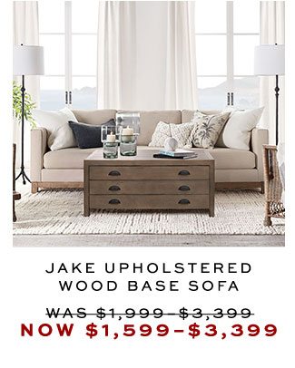 JAKE UPHOLSTERED WOOD BASE SOFA
