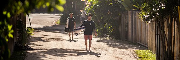 Gabby and Morgan in the Bondi Volley Boardshort