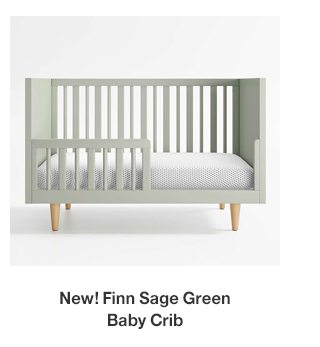 Finn Sage Green Baby Crib