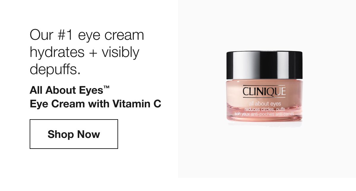 Our #1 eye cream hydrates + visibly depuffs. | All About Eyes™ Eye Cream with Vitamin C | Shop Now