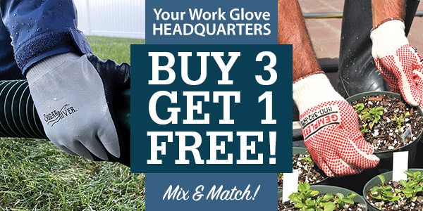 Buy 3 work gloves, get 1 free! Mix and match. Shop now