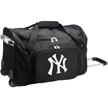 New York Yankees 22" 2-Wheeled Duffel Bag - Black