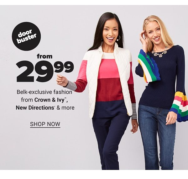 Belk Exclusive Brands starting at 29.99 from Crown & Ivy, New Directions and more - Shop Now