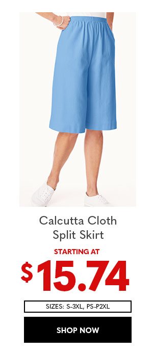 Calcutta Cloth Split Skirt $15.74