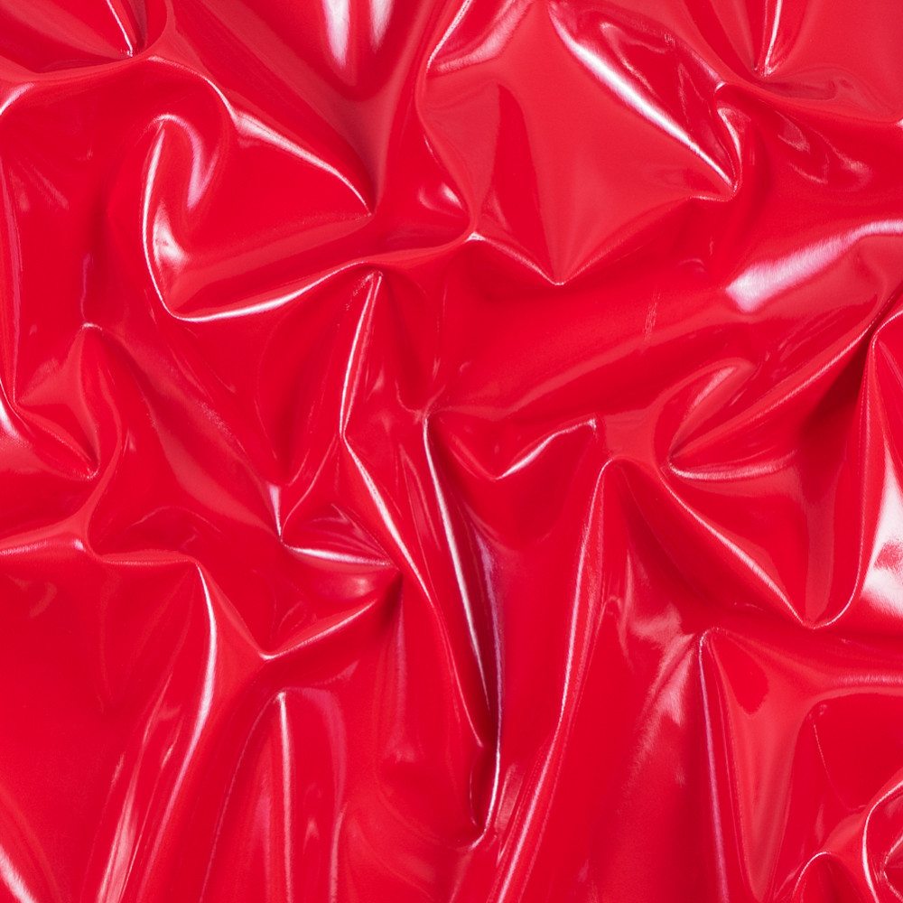 113468-SWATCH: Red Glossy Stretch Imitation Latex