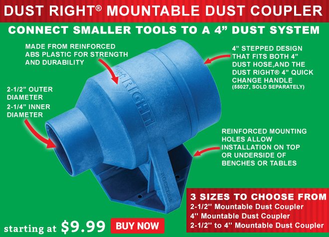Dust Right Mountable Dust Coupler