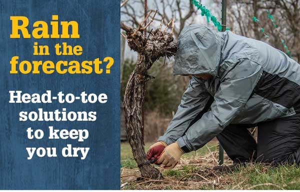 Rain in the forecast? Head-to-toesolutions to keepyou dry