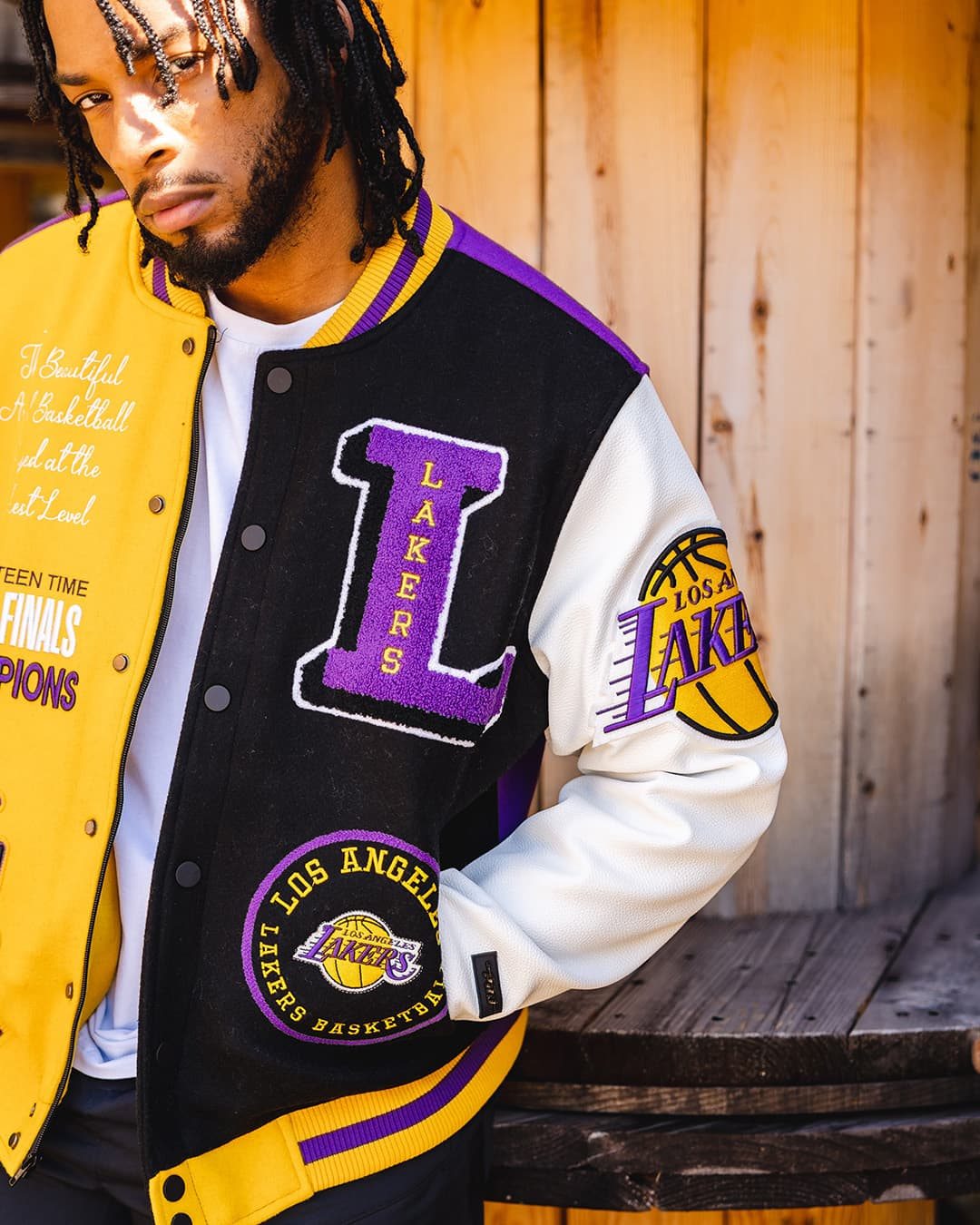 NBA LOS ANGELES LAKERS LOGO VARSITY JACKET