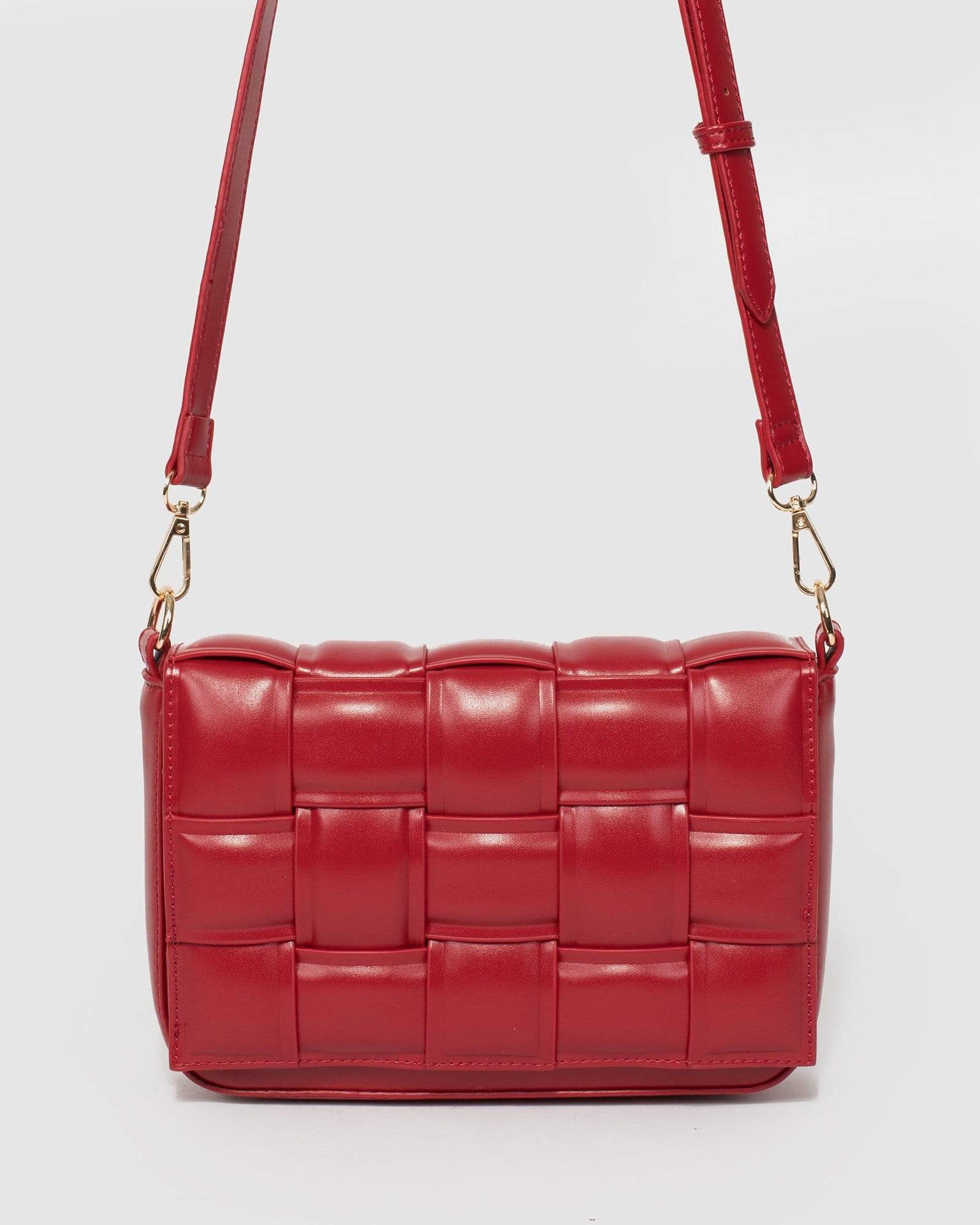 Image of Red Nicole Woven Crossbody