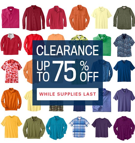 Clearance Up To 75% Off