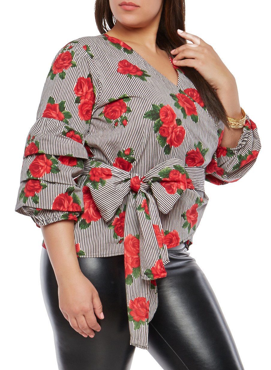 Plus Size Wrap Top