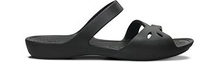 Black Women's Crocs Kelli Sandal