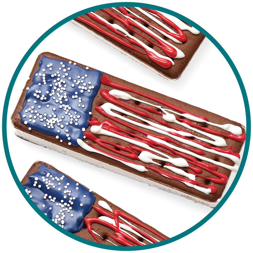 American Flag Ice Cream Sandwiches