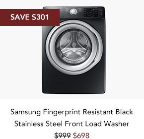 Shop Samsung Fingerprint Resistant Black Stainless Steel Front Load Washer