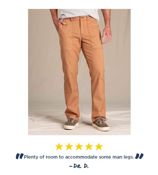 "Plenty of room to accommodate some man legs." -Dr. D.