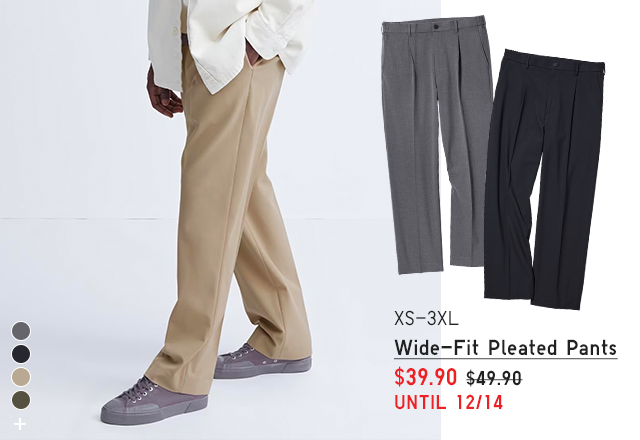 PDP 6 - MEN WIDE-FIT PLEATED PANTS