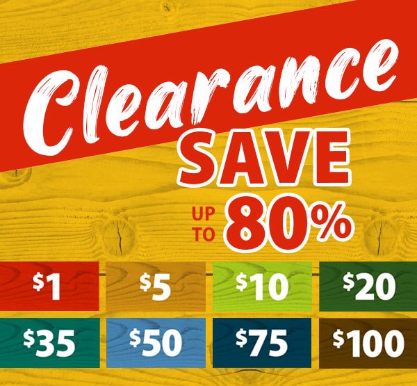 Clearance Save up to 80%