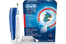 Braun Oral-B Pro 5000 SmartSeries Power Rechargeable Electric Toothbrush with Bluetooth