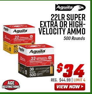 Aguila 22LR Super Extra or High-Velocity Ammo