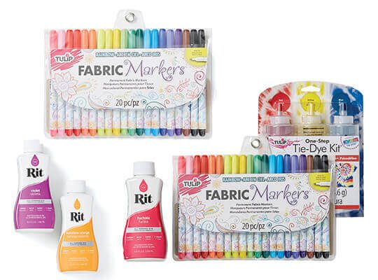 Image of Fabric Paint, Markers and Dyes.