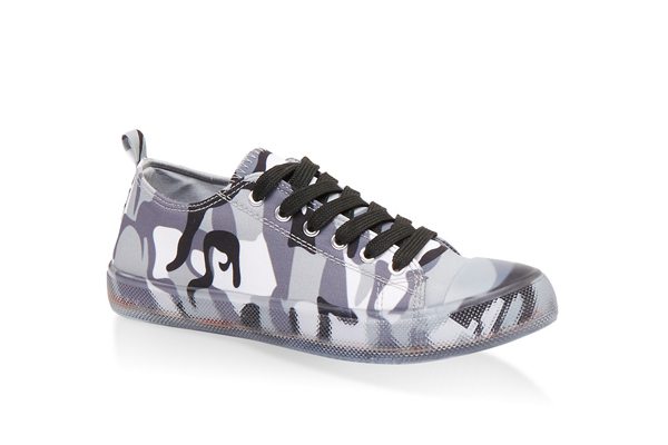 Clear Sole Lace Up Sneakers