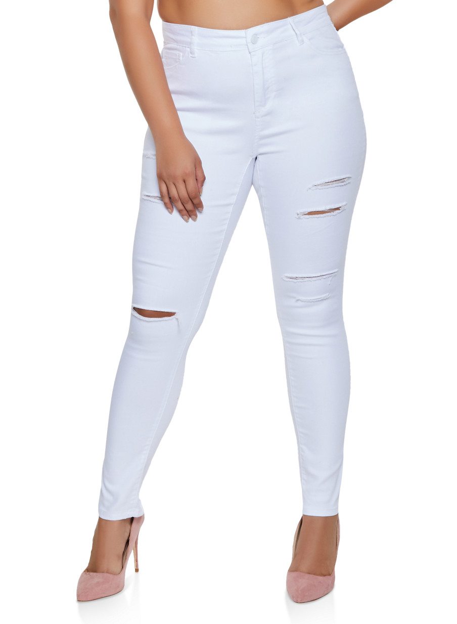 Plus Size WAX Ripped Jeans