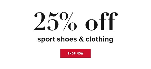25% Off Sports Shoes & Clothing
