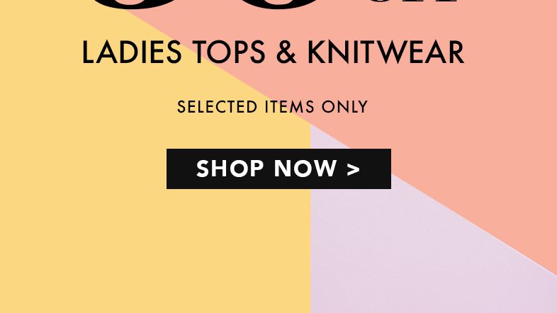 30% off tops & knitwear