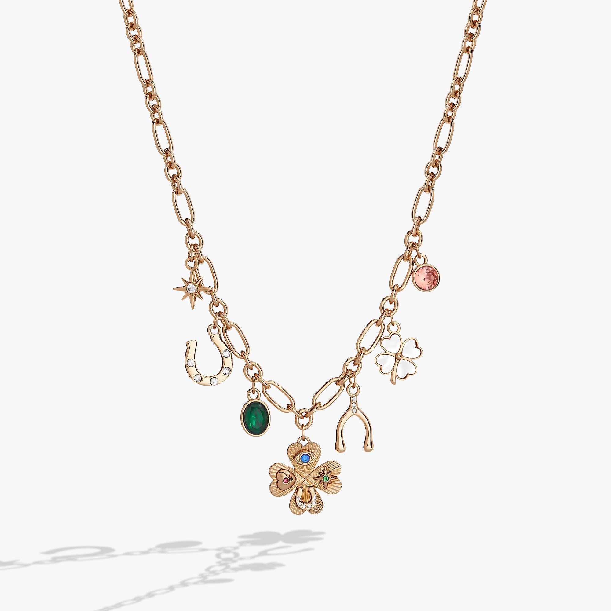 Lucky Four Lear Clover Charm Necklace